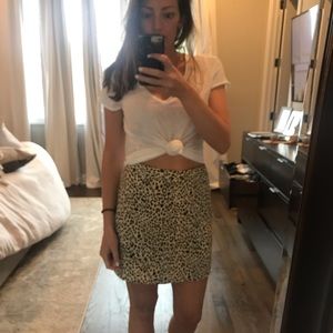 Leopard mini skirt